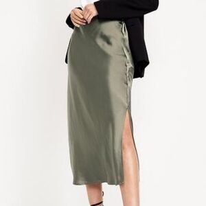 Old Navy Satin Midi Skirt